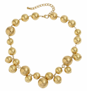 Gold Ball Statement Necklace