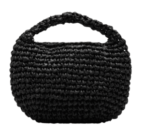 Banana Republic Black Raffia Bag