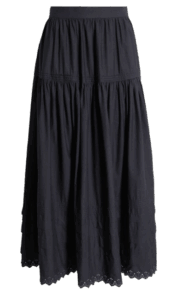 Dôen Sebastiane Tiered Organic Cotton Poplin Maxi Skirt