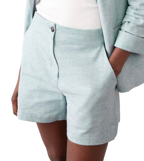 Banana Republic Factory Linen Blend Herringbone Shorts – Bali Blue