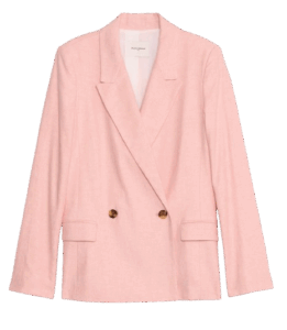Banana Republic Factory Petite Linen Blend Boyfriend Blazer – Bermuda Sand