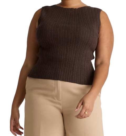 Quince Cotton Cashmere Ribbed Tank