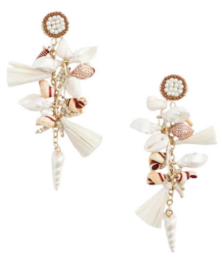 Chico’s Shell & Raffia Earrings