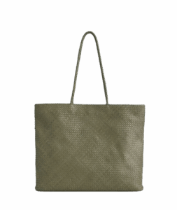 Quince Italian Leather Handwoven Tote