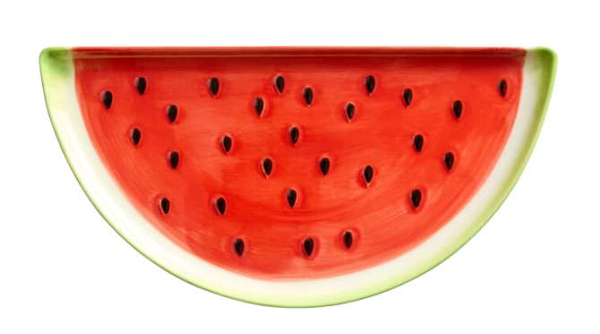 Hand Painted Watermelon Serving Platter