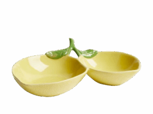 Lemon Stoneware Serving Bowl