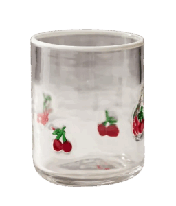 Icon Juice Glass with Cherry Design