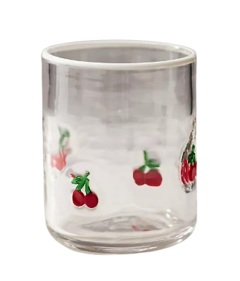 Icon Juice Glass with Cherry Design