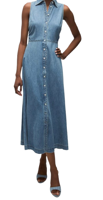 Veronica Beard Fuller Denim Midi Dress