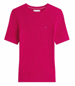 Tommy Hilfiger Cable Knit Short-Sleeve Sweater