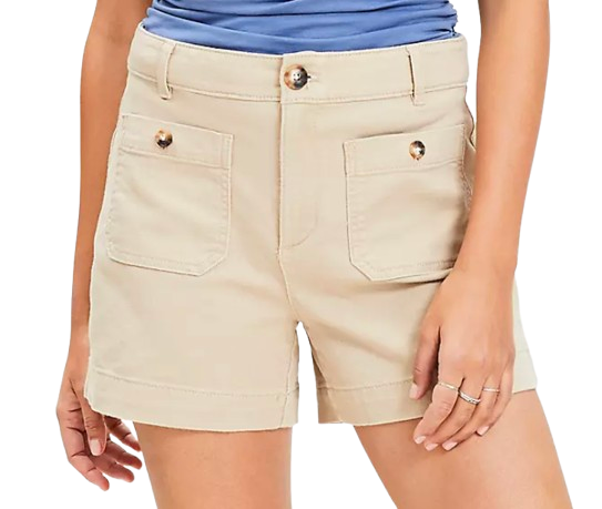 Ann Taylor Khaki Patch Pocket Shorts