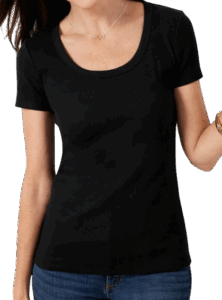 Talbots Scoop Neck Ribbed Top