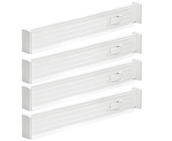 mDesign Adjustable Drawer Dividers