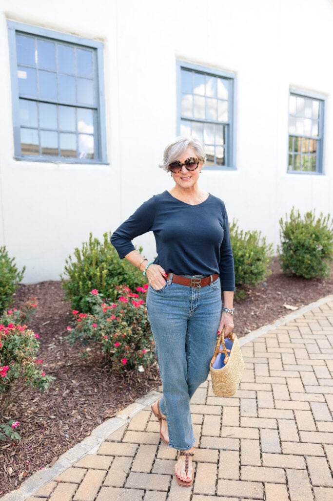 Navy, Camel, White, Taupe, Jeans, Linen, Cotton, Casual, Style, blue Denim Outfit
