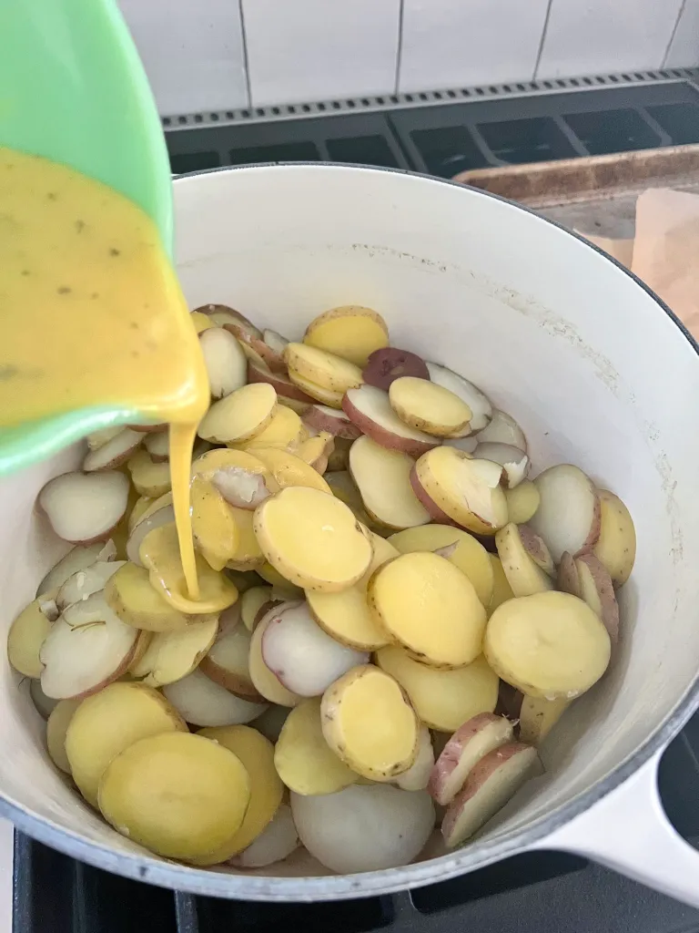 dressing potatoes