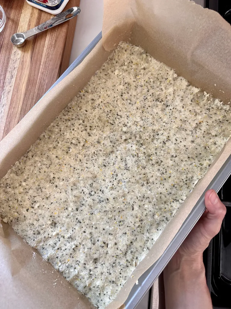 Basil-infused shortbread