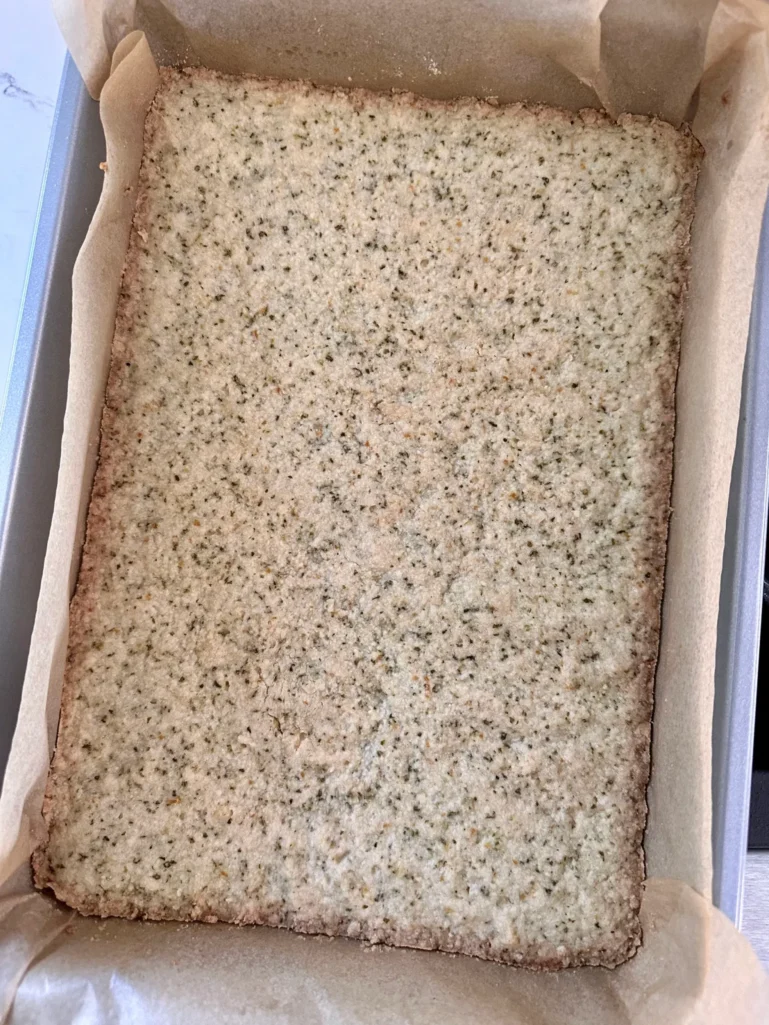 Basil-infused shortbread