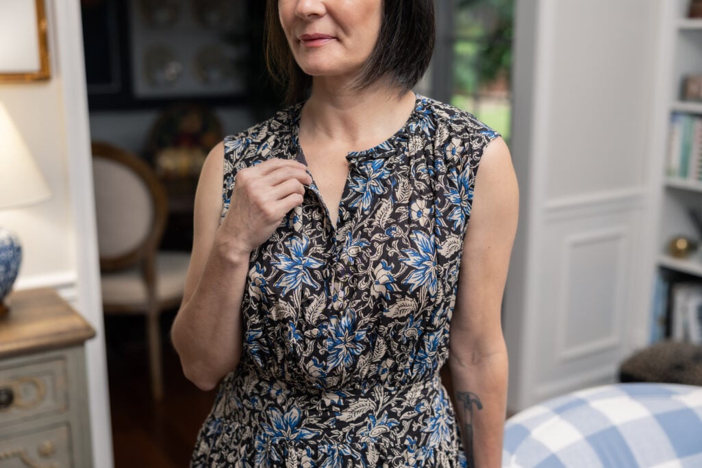 Summer Accessories, Petite, Floral Dress, Kelly's Petite Style Wisdom, Frequently Asked Questions,  Summer-to-Fall, Summer Transition Outfit, Style Over 40