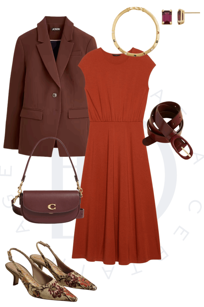 Fall Petite Midi Dress Outfit Inspiration