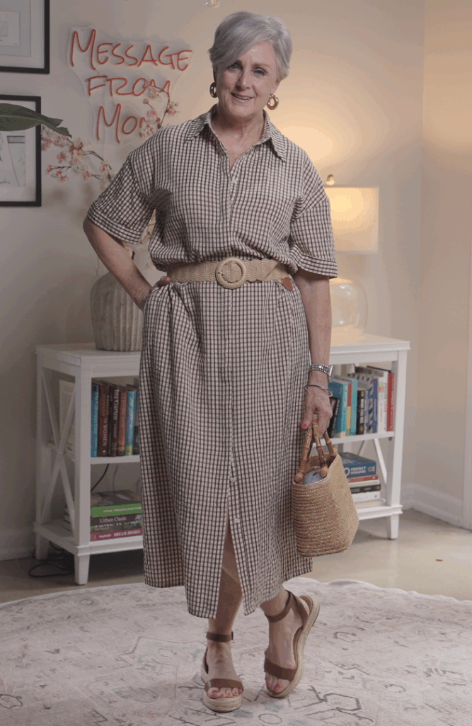 gingham-midi-shirtdress-summer-to-fall-style-beth-djalali