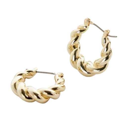 Sculptural Gold Hoops
