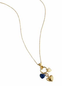 Madewell Lapis Heart Charm Necklace