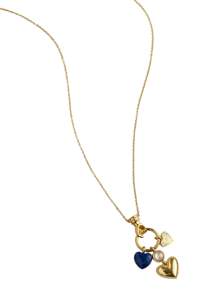 Madewell Lapis Heart Charm Necklace