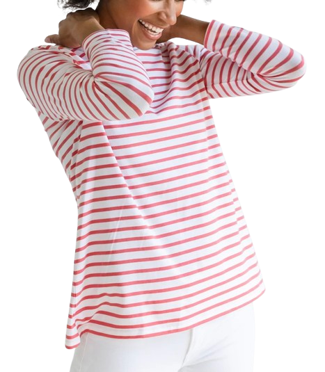 Alice Walk ¾ Tee in Poppy Stripe