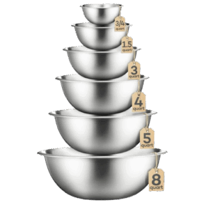 FineDine Stainless Steel Mixing Bowl Set