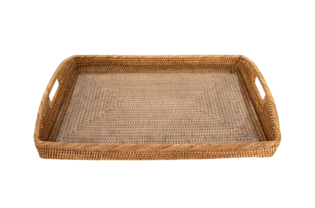 Pottery Barn Woven Rattan Serving Tray