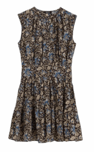 Madewell Gathered Button-Front Mini Dress in Floral