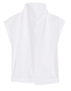 Banana Republic Cotton Cowl-Neck Poplin Shirt
