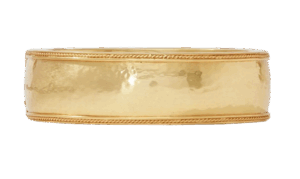 Julie Vos Gold Statement Hinge Bangle