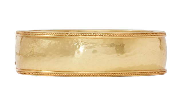 Julie Vos Gold Statement Hinge Bangle