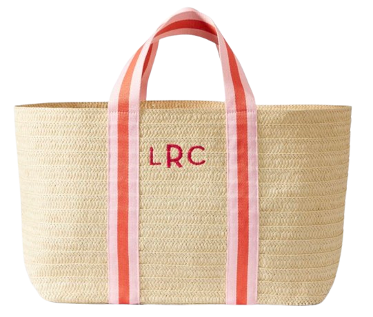 Mark & Graham Oversized Ribbon Straw Tote