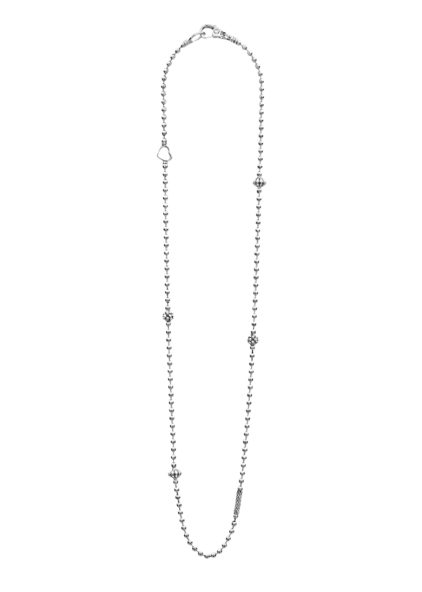 Lagos Silver Caviar Beaded Necklace