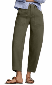 Lands’ End High Rise Barrel Leg Utility Ankle Pants