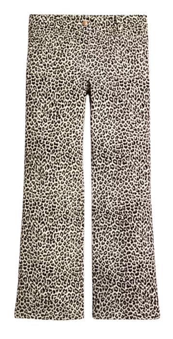 J.Crew High-Rise Kickout Jeans in Leopard