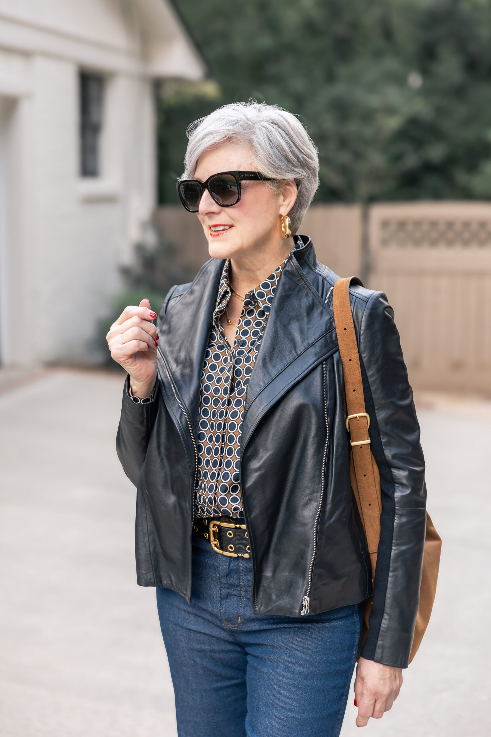 Beth Djalali styling modern jeans over 50