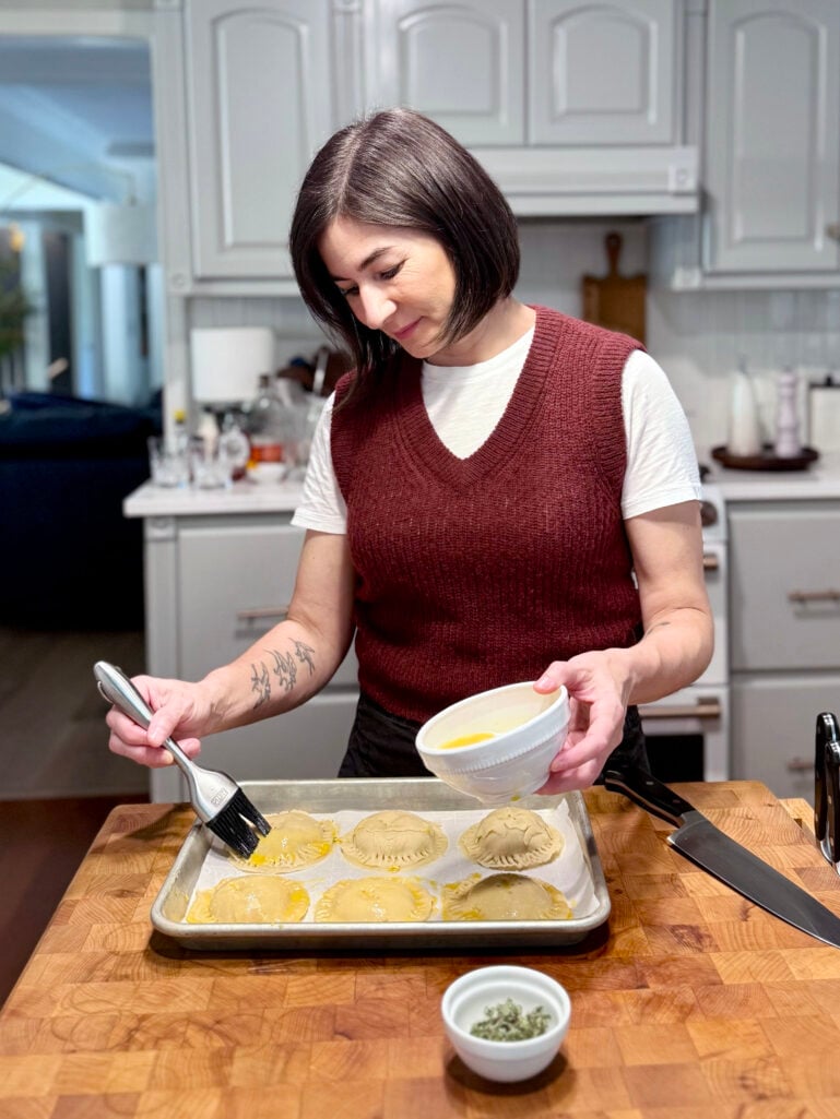 Preparing Pumpkin Hand Pies