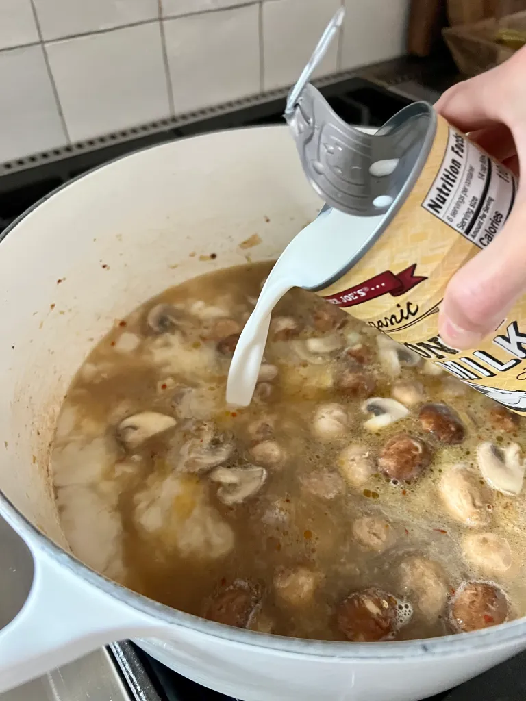 Adding Coconut Milk