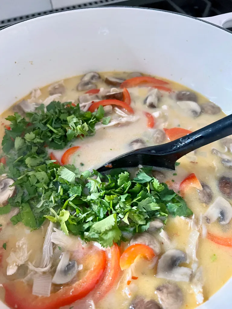 Adding Cilantro