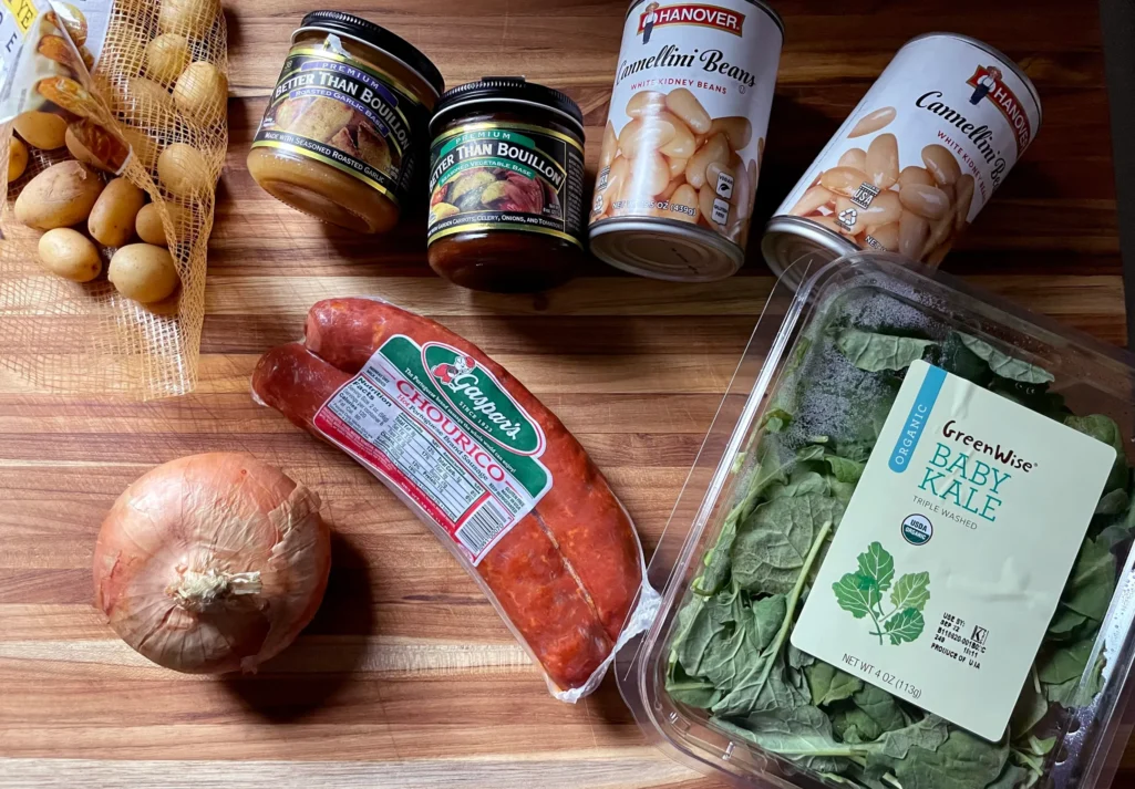 Brothy Beans with Sausage, Potatoes, and Kale Ingredients