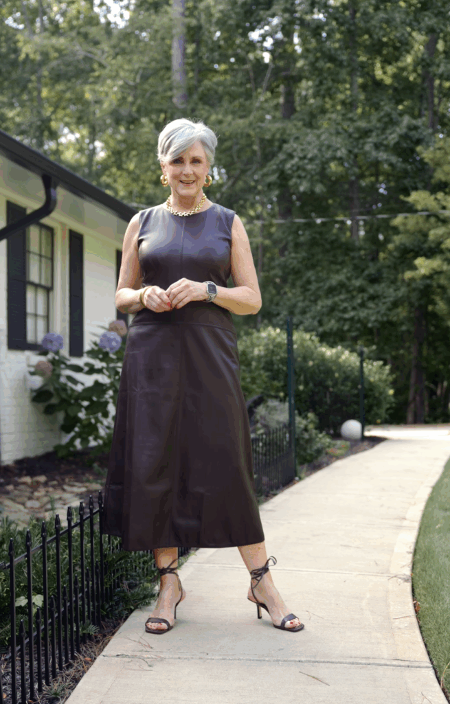 Faux Leather Dress, Fall Fashion