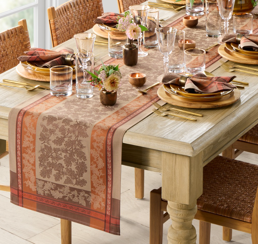 Autumn-Inspired Patterned Table Runner