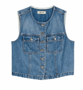 Madewell Cropped Denim Vest