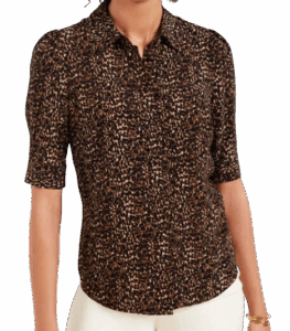 Talbots Leopard Blouse