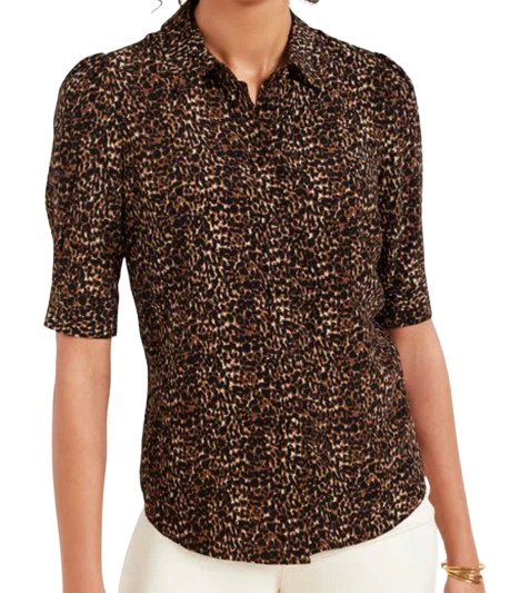 Talbots Leopard Blouse