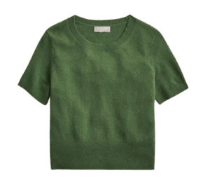 J.Crew Shrunken Cashmere Tee – Green