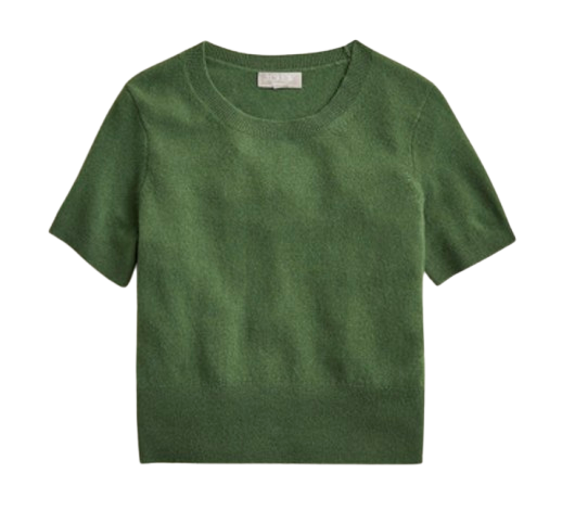J.Crew Shrunken Cashmere Tee – Green